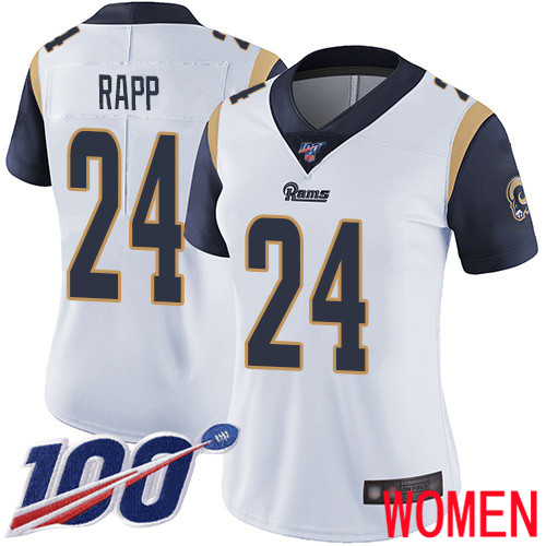 Los Angeles Rams Limited White Women Taylor Rapp Road Jersey NFL Football #24 100th Season Vapor Untouchable->los angeles rams->NFL Jersey
